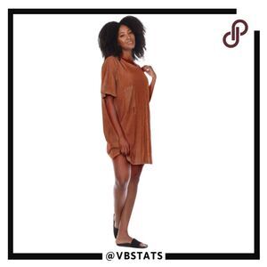 Big T Womens Supima Cotton Slub‎ Jersey Short Sleeve Tee Shirt Dress Red Size 3